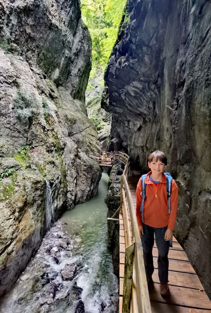 Blick durch das Alploch - die Alplochschlucht in Vorarlberg