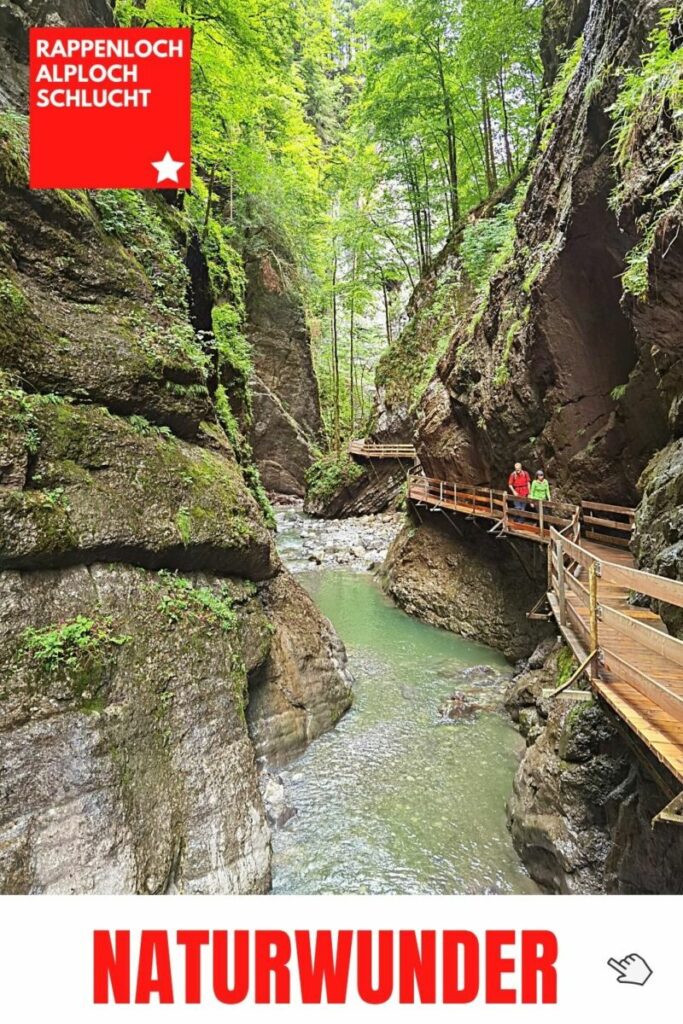 Das Alploch lockt mit der Alplochschlucht Wanderung