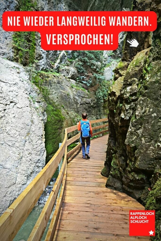 Rappenlochschlucht wandern mit Kindern